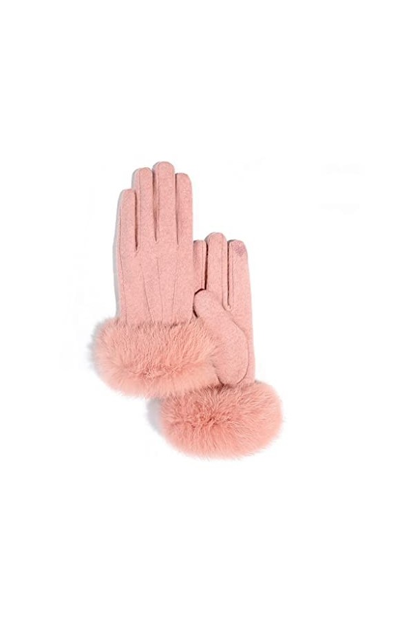 GLUXIT Gants dhiver for Femmes Plus Velours épaissir Gants tactiles Chauds Poignet Coupe-Vent Cyclisme Conduite Mitaines C