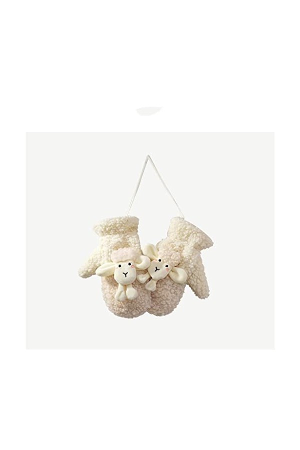 TWDYC Velours de Dessin animé Gants de Cou Suspendu, Hiver for Femmes et Gants Chauds épaissies Velours Color : B, Size : On