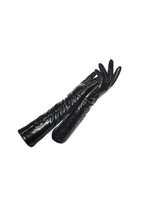 n/a Gants en Peau de Mouton Dames Gants Longs Arme Manches Dames Gants de Mode en Cuir Dames Gants dhiver Color : A, Size :