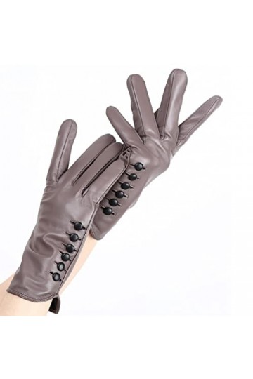 wrtgerht Gants en Cuir véritable for Femmes, Garder au Chaud Les Gants dhiver for Femmes, Gants Doux au Toucher en Peau de M