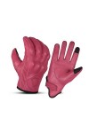 Samnuerly Gants de Moto en Cuir pour Femmes Fonctionnement Tactile Gants dhiver pour Femmes Coupe-Vent Fist Knuckles Color 