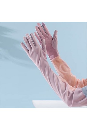 YANYUESHOP Gants Longs Manches en Soie de Glace dété pour Femmes en Maille Respirante Protège-Bras Minces Manches de Conduit