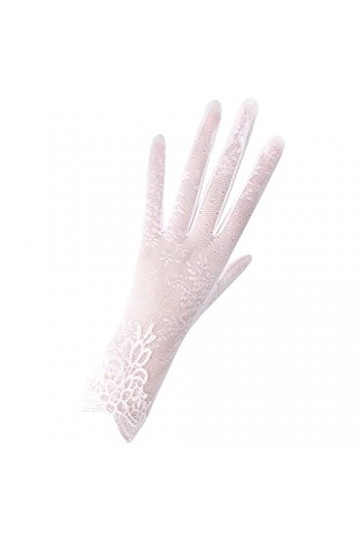 Gants en Dentelle Femmes été Mince Conduite écran Tactile Respirant Glace Soie équitation Tram Gants Confortable et léger Co