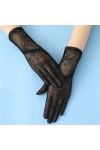 WAAZI Gants dété Minces for Femmes à écran Tactile en Soie de Glace for la Conduite de Moto Gants en Dentelle Color : A , 
