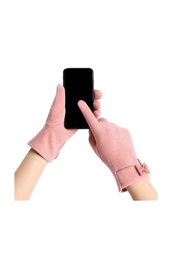 ZHUHW Gants Chauds déquitation for écran Tactile, Coupe-Vent, en Peluche Interne, en Velours, for Femmes, Gants dextérieur,