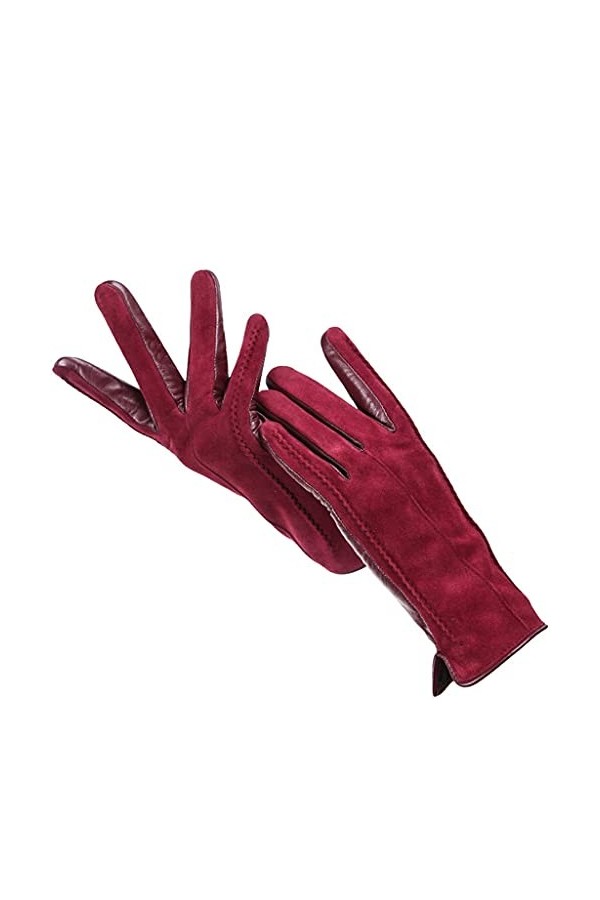 n/a Gants tactiles for téléphone Portable Gants en Cuir for Femmes dhiver Gants for Femmes en Daim Color : A, Size : 7 