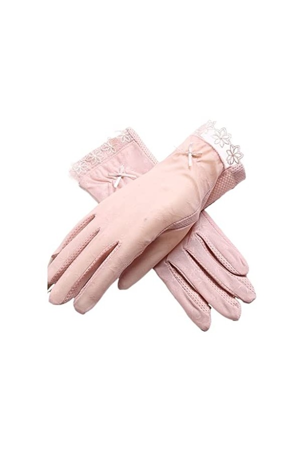 Écran Tactile Printemps, Automne et été Femmes Conduite et équitation Gants Courts en Dentelle Fine à Cinq Doigts Confortable