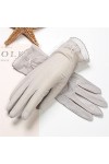 Gants de Conduite for Femmes Printemps Automne été Glace Soie Mince Dentelle écran Tactile Manches Confortable et léger Colo