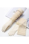 YANYUESHOP Gants dété en Soie de Glace pour Femme Longue Conduite Équitation Protège-Bras Mince Manches à Cinq Doigts Coule