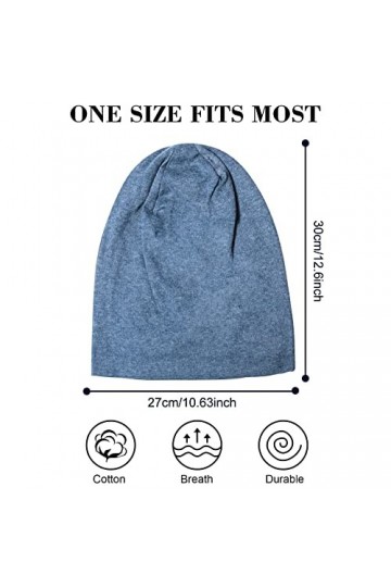 Lot de 2 Bonnets Souples en Coton, Casquettes Chimio pour Femmes et Hommes