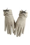 GLUXIT Hiver Femmes écran Tactile Garder au Chaud épaissir Double Couche Gants élégant Doux Lecteur Cyclisme Mitaines
