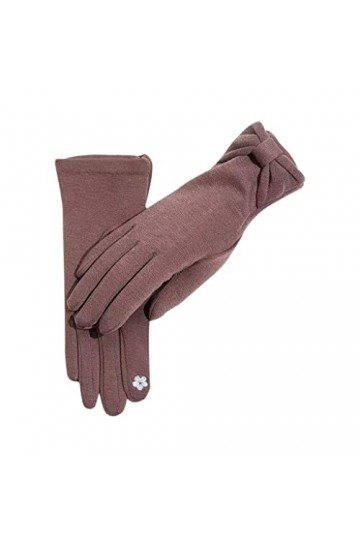 GLUXIT Automne Hiver Femmes Chaud Solide Simple Gants Écran Tactile Plus Velours Épaissir Drive Vélo Élasticité Mitaines Co