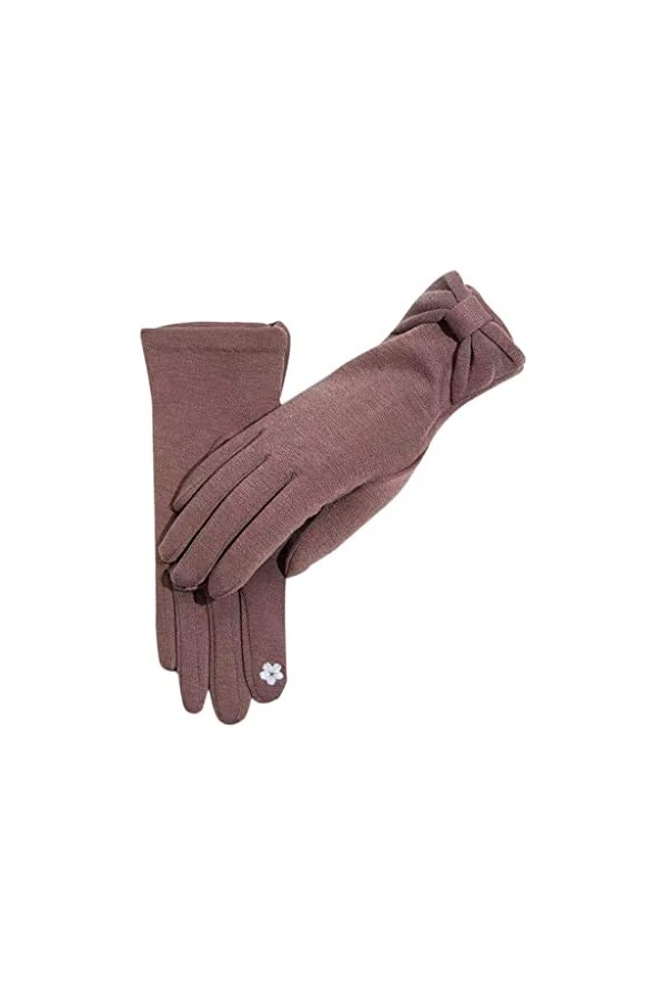 GLUXIT Automne Hiver Femmes Chaud Solide Simple Gants Écran Tactile Plus Velours Épaissir Drive Vélo Élasticité Mitaines Co