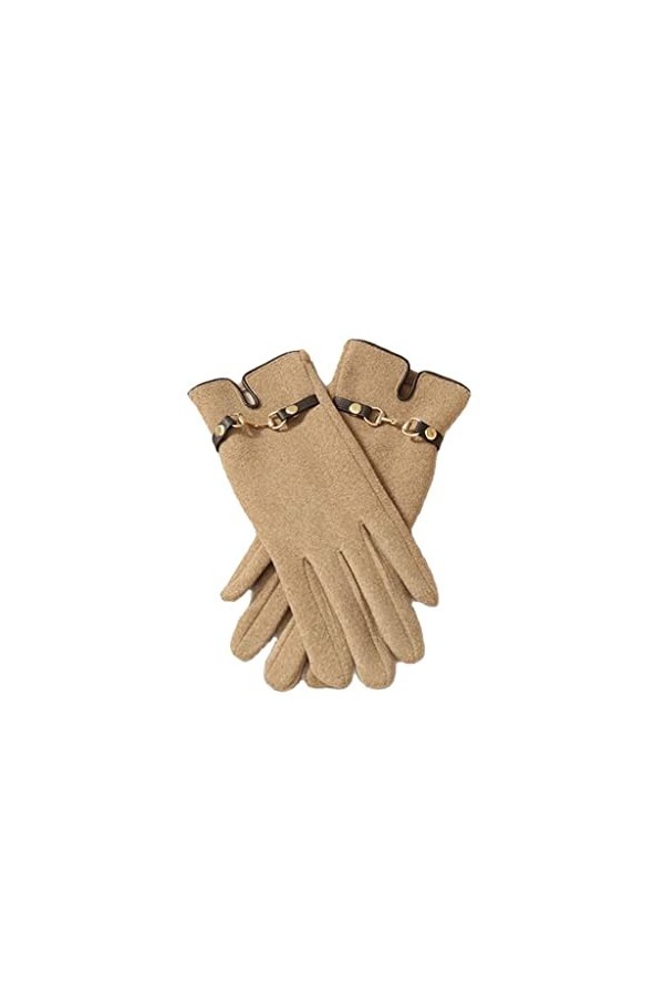 GLUXIT Femmes Hiver Garder Au Chaud Écran Tactile Plus Velours À Lintérieur Épaissir Élégant Mode Vélo Drive Coupe-Vent Mita