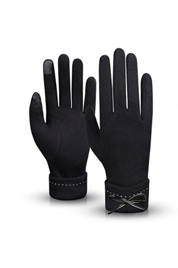 ZHUHW Gants Chauds dhiver imperméables Anti-dérapants Thermiques Cyclisme écran Tactile Doigt Complet vélo Course à Pied Ski