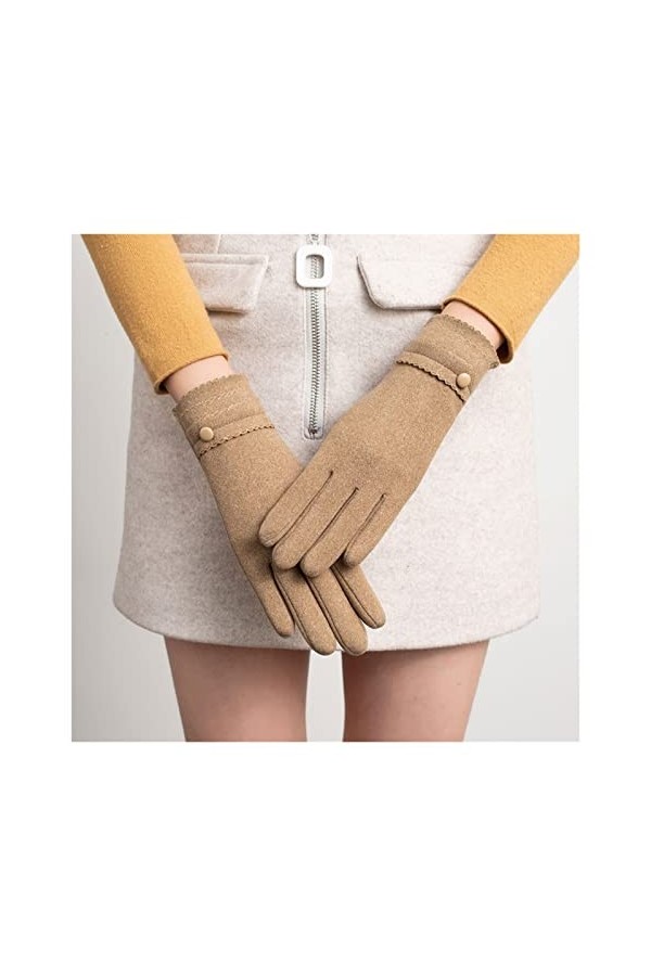 ZHUHW Gants Chauds dhiver imperméables Anti-dérapants Thermiques Cyclisme écran Tactile Doigt Complet vélo Course à Pied Ski