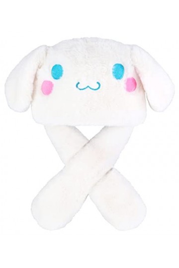 Roffatide Bonnet de saut avec oreilles de chien bougeant - Doux et chaud - Pour femme, a, taille unique