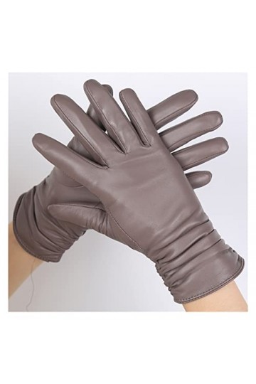 wrtgerht Gants en Cuir véritable for Femmes Gants dhiver en Cuir véritable for Femmes en Peau de Mouton Gants Color : A, Si