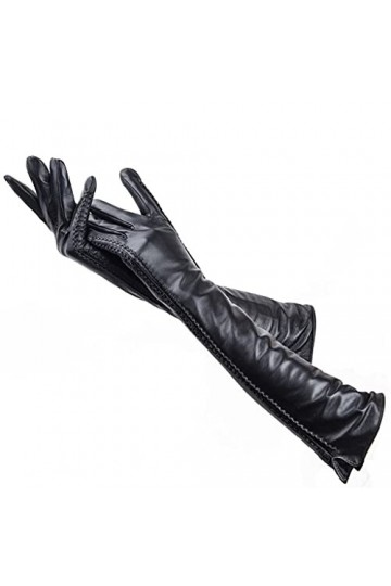 wrtgerht Gants Gants en Cuir de 50 cm de Long, Gants en Cuir for Femmes, Gants dhiver for Femmes de Protection Contre Le Fro