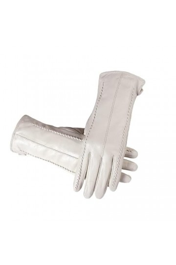 wrtgerht Cuir véritable, Doublure en Coton Chaud, Gants en Cuir Chauds Gants dhiver en Cuir for Femmes, Gants Color : A, Si