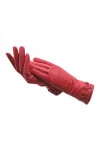 n/a Gants Hiver Femmes Poignet Gants Rouge Chaud épais Doux doublé Conduite Cuir Longs Gants Color : A, Size : 7.5 
