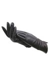 n/a Gants de Poignet dhiver for Femmes en Cuir Chaud Noir épaissi Doux Gants de Conduite doublés Color : A, Size : 8 
