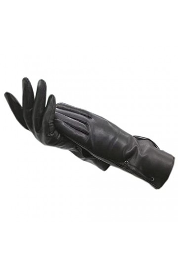 n/a Gants Hiver Dames Poignet Gants Noir Chaud Conduite épaissi Super Doux doublé Automne Gants Color : A, Size : 8 