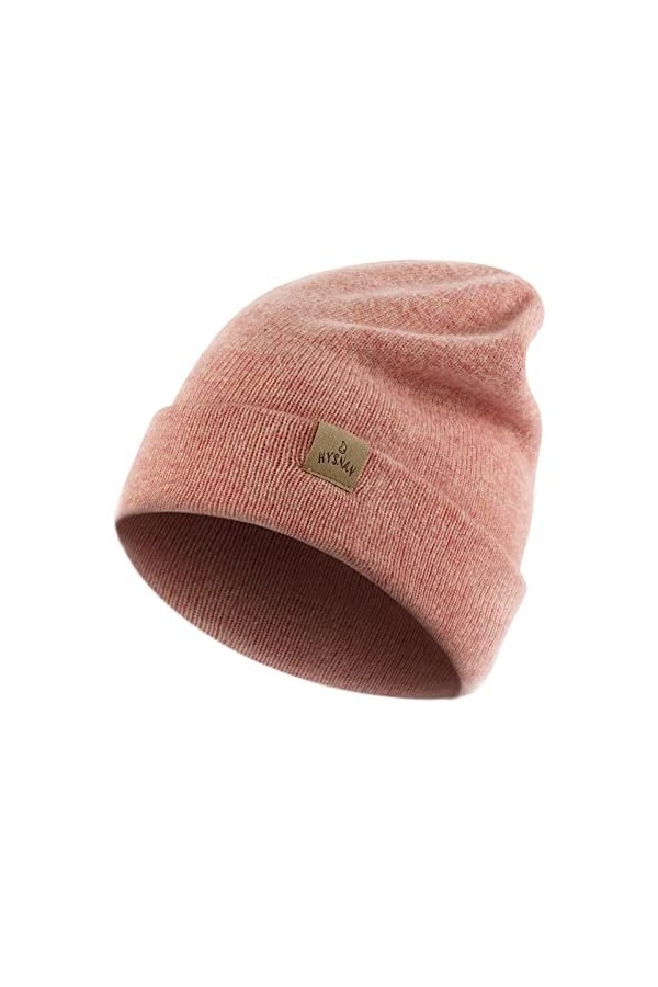 Hysnan Bonnet chaud en laine mérinos pour homme et femme - Double couche - Chaud - Revers tête de mort - Ski et patinage, Ros