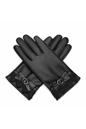 GLUXIT Femmes Hiver Gants Chauds écran Tactile Hiver imperméable Coupe-Vent épaissir Conduite Gants de Cyclisme pour Femmes 