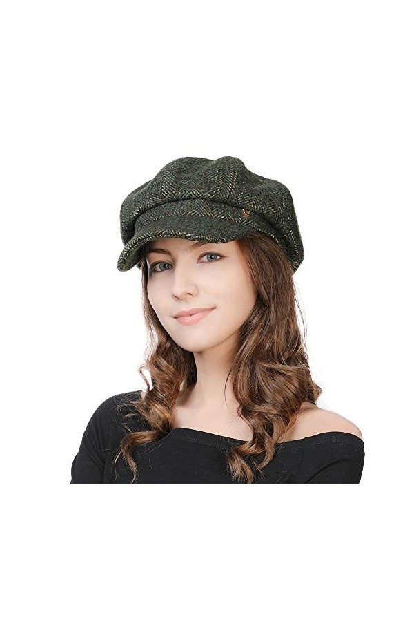 Comhats Bonnet chaud pour femme - En laine - Avec visière, 67145_noir, Taille M