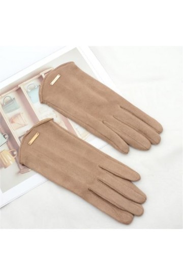 ZHUHW Gants en Cachemire Fins for Femmes, Tissu en Daim, Coupe-Vent élégant, Garde au Chaud, écran Tactile, Cyclisme, Hiver