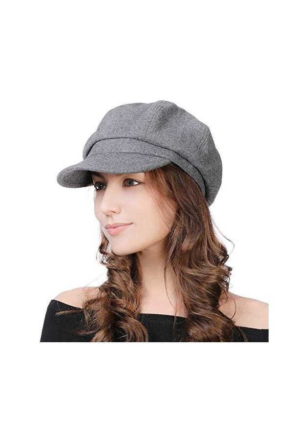 Comhats Bonnet chaud pour femme - En laine - Avec visière, 67145_noir, Taille M