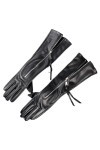 Hgvcfcv 30 40 50 60 70 80 cm Gants en cuir pour femme Fermeture Éclair centrale Pour fête, soirée, opéra/longs, b, M