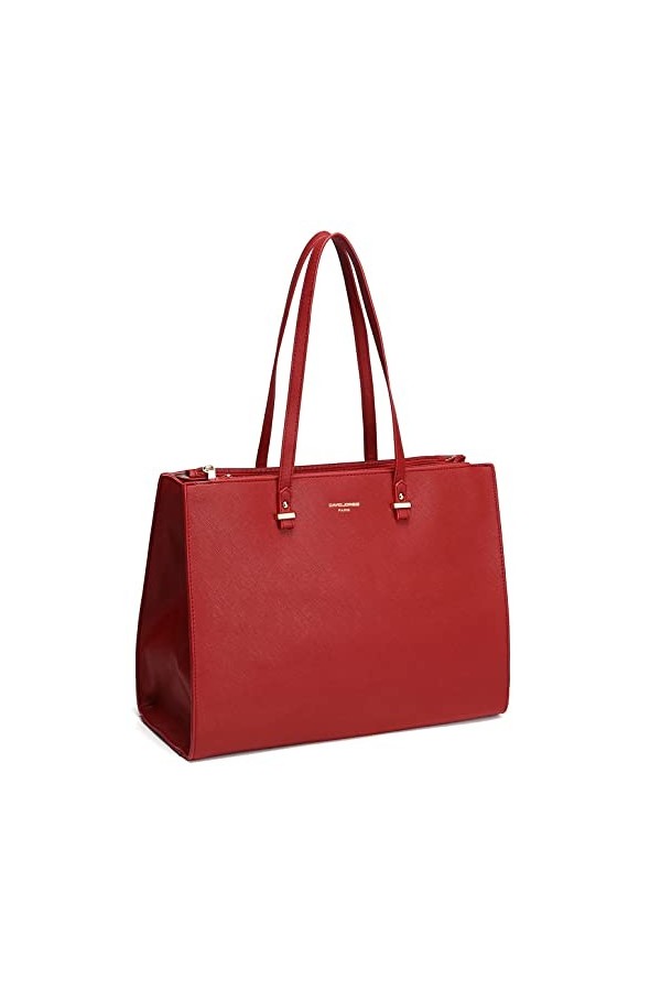 David Jones - Sac à Main Cabas Fourre-Tout Femme Grande Taille XL - Sac Porté Epaule Cours Lycée Travail Business Format A4 -