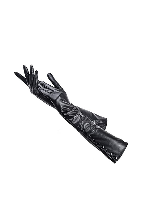 wrtgerht Gants Gants for Femmes, Gants dhiver for Femmes au Chaud, Gants Longs for Femmes de 50 cm, Gants en Cuir for Femmes