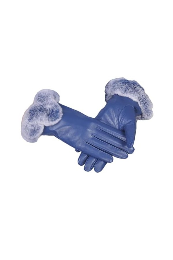 Hgvcfcv Gants dhiver à la mode épais et chauds avec écran tactile Gants en cuir artificiel, pnnrk, taille unique