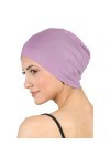 Deresina Bonnet de nuit unisexe pour chimio, perte de cheveux, alopécie - Violet - Taille Unique