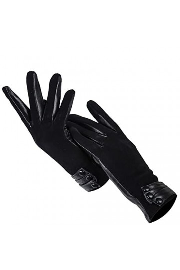 wrtgerht Gants en Cuir for Femme Daim véritable 50% Cuir véritable 50% Gants for Femme Gants Color : A, Size : 7.5 