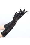 wrtgerht Accessoires Gants Longs en Cuir Gants Longs en Dentelle en Peau de Mouton Banquet Gants en Cuir for Femme Gants Col