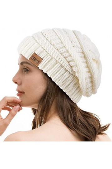 REDESS Bonnet Souple pour Hommes et Femmes Bonnet en Tricot torsadé Doux et épais pour lhiver