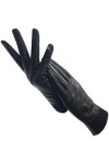 wrtgerht Gants Hiver Femme Gants Cuir Entièrement Doublé Filles Cadeau Noir Chaud Mitaines Cuir Gants Color : A, Size : 7.5 