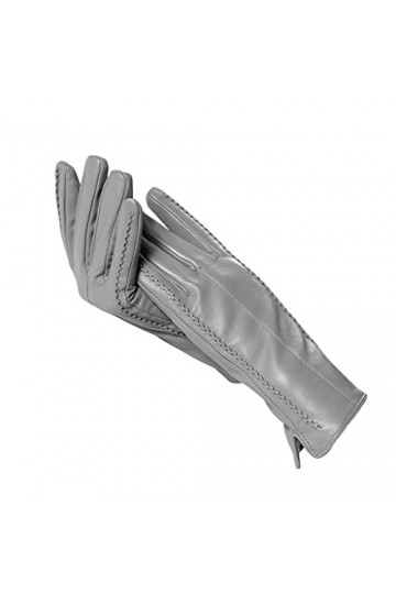 LSDJGDDE Gants for Femmes en Cuir, Cuir Authentique, Doublure en Coton Chaud, Gants en Cuir Hiver Chaud Color : A, Size : 6.