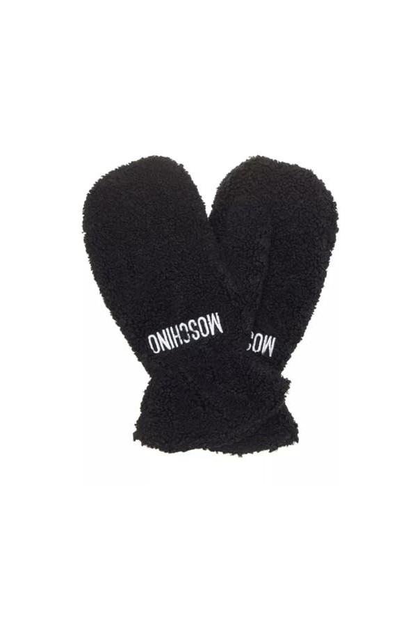 Moschino - Moufles - Femme, noir/argenté, taille unique