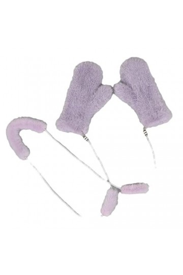 Hgvcfcv Mitaines dhiver en fourrure pour femme - Gants tricotés épais et chauds, EN8, taille unique