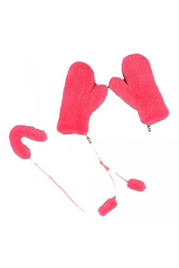 Hgvcfcv Mitaines dhiver en fourrure pour femme - Gants tricotés épais et chauds, C, taille unique