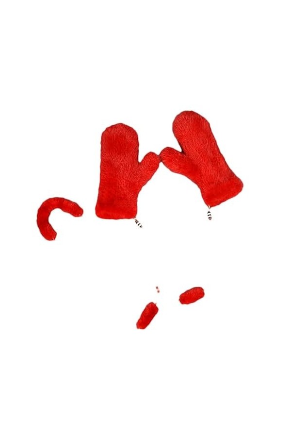 Hgvcfcv Mitaines dhiver en fourrure pour femme - Gants tricotés épais et chauds, C, taille unique