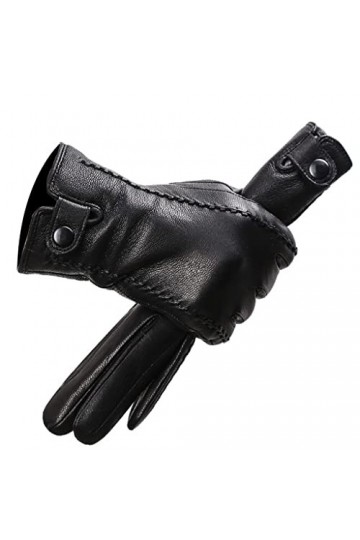 n/a Gants tactiles sensibles Gants en Cuir for Femmes Noires, Gants dhiver au Chaud for écrans tactiles Color : A, Size : 8