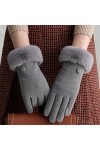 GLUXIT Hiver Femmes Garder Au Chaud Écran Tactile Plus Velours À Lintérieur Gants Femme Épaissir Mode Poignet en Peluche Élé