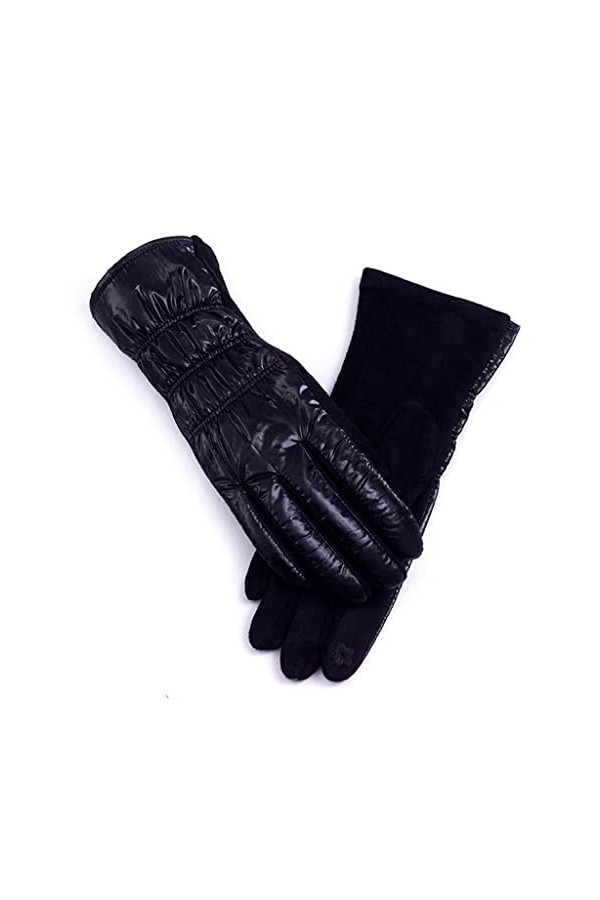 GLUXIT Gants à écran Tactile for Femmes en Coton en Duvet dhiver en Plein air en Peluche à lintérieur épaississent des Mita