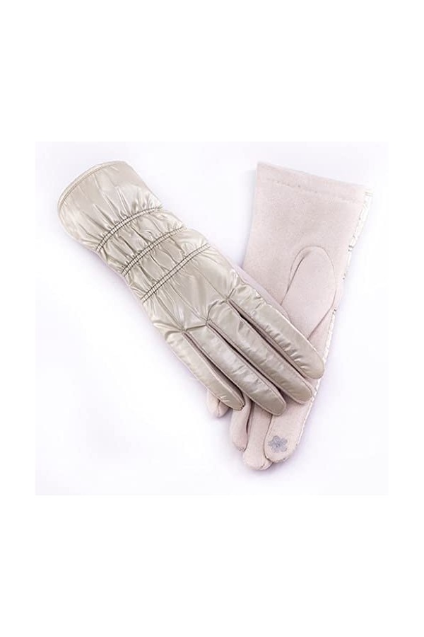 GLUXIT Gants à écran Tactile for Femmes en Coton en Duvet dhiver en Plein air en Peluche à lintérieur épaississent des Mita